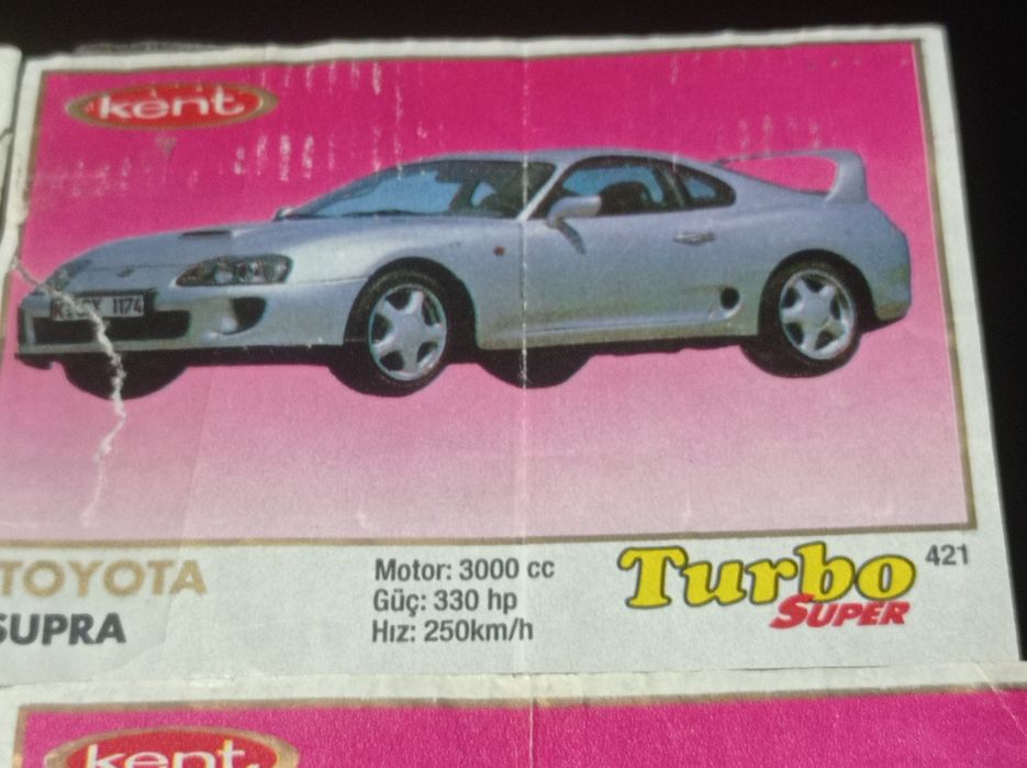 Obrazki z gum Turbo Super, 5sztuk.