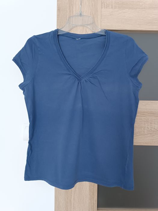 T-shirt bluzka koszulka gładka basic na krótki rękaw L 40 Camaieu