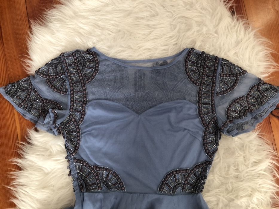 Sukienka maxi Asos niebieska r.36/S