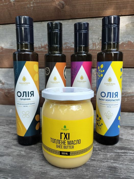 Натуральні олії першого холодного віджиму (натуральные масла)