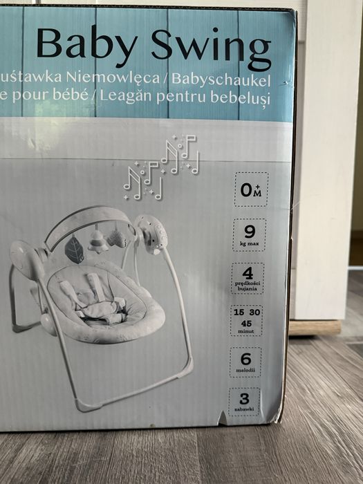 Leżaczek bujaczek huśtawka Smiki