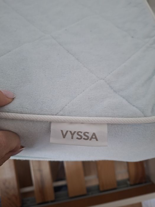 Łóżko Ikea Kritter białe rama i materac Vyssa