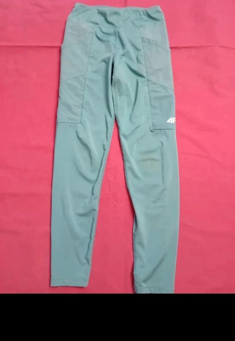 # 4F spodnie legginsy niebieskie morskie XS