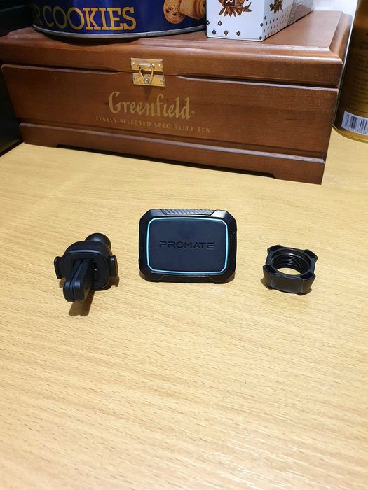 • Магнітний тримач Promate AirGrip-2 Blue на дефлектор, поворотний, посилений - 6 магнітів •