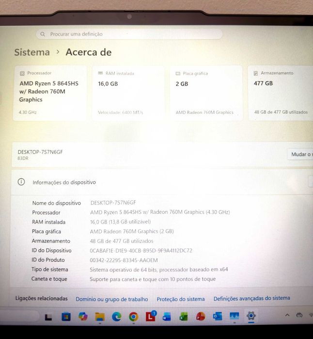 Lenovo IdeaPad 5 Hibrido|LCD Tactil|Ryzen 5-8645HS|16G|512G|Radeon 2Gb
