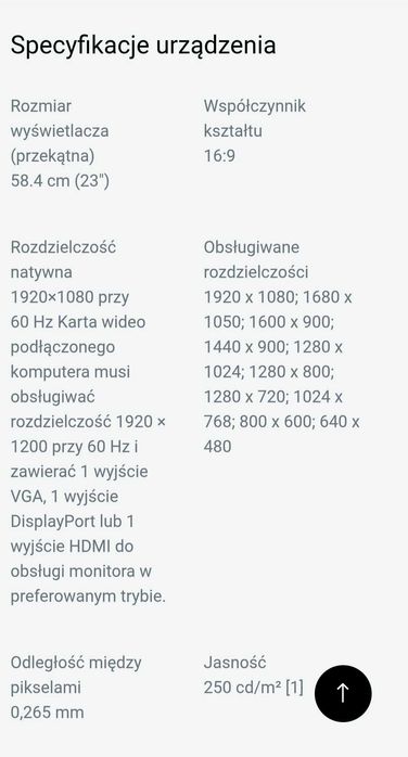 Monitor bez podstawy LED HP E232 23"