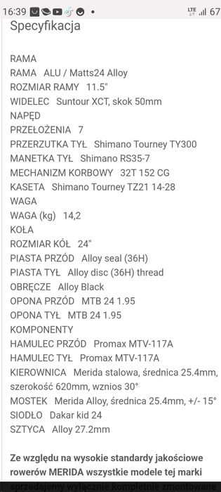 Ŕower Merida matts J24