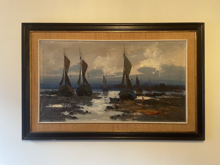 Quadro antigo com motivos náuticos