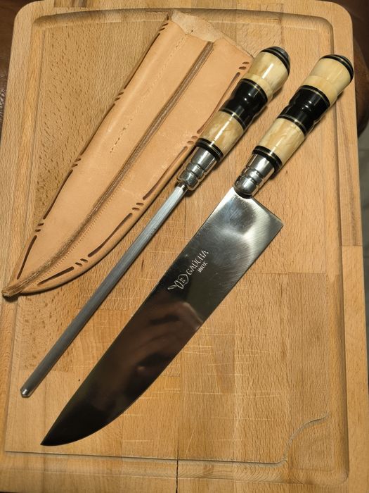 Kit churrasco faca e chaira artesanal