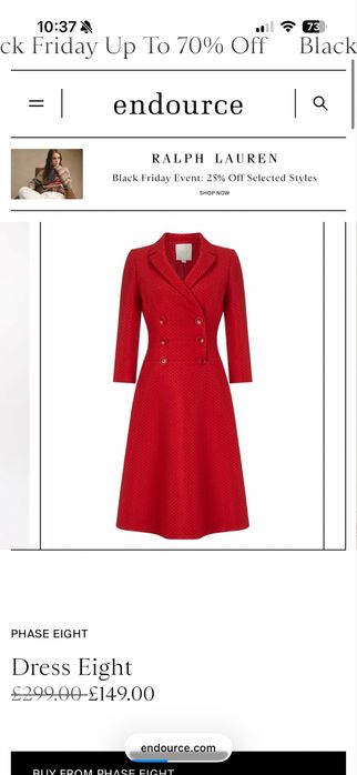 Червона сукня-пальто Phase Eight