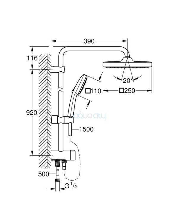Душова система Tempesta Cube Grohe (26694001)