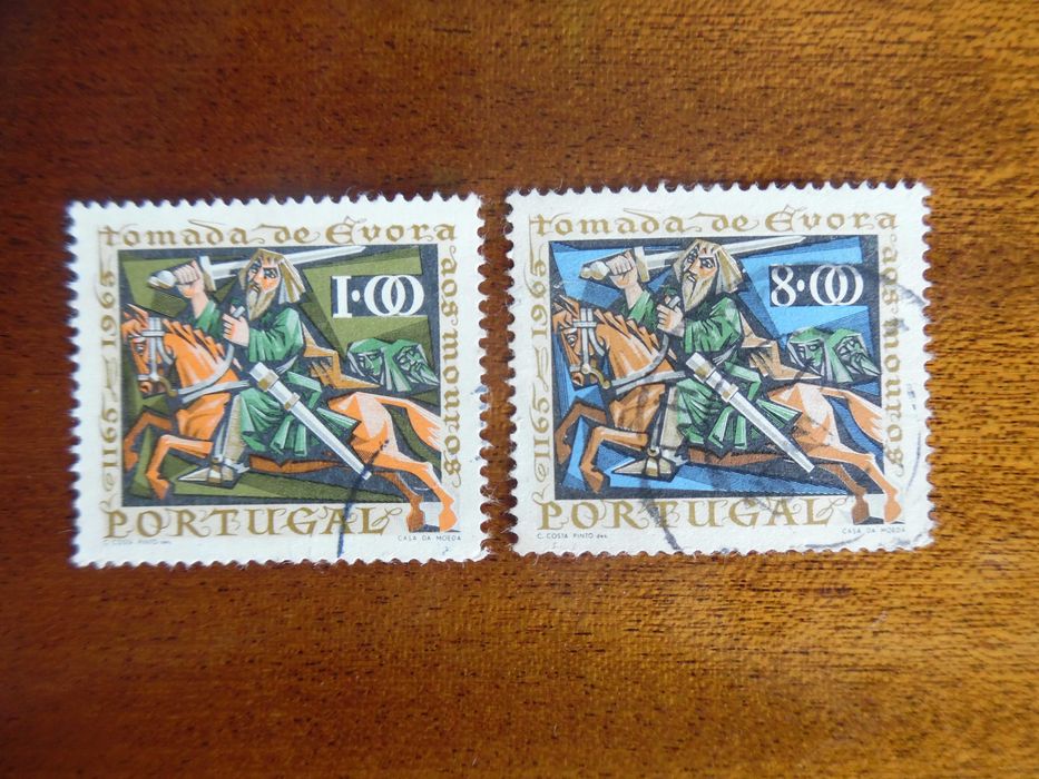 Selos Portugal 1966-Cidade Èvora Completa AF. 977/976