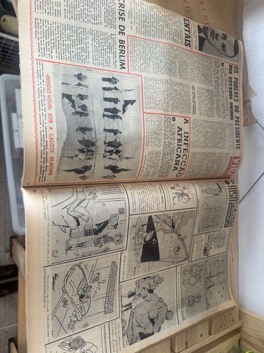Recortes capitulo humoristico Riso Mundial Ria Connosco do Diario Popular 1958-1952