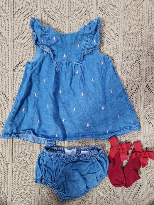 Komplet Zara 62 tunika sukienka bloomersy