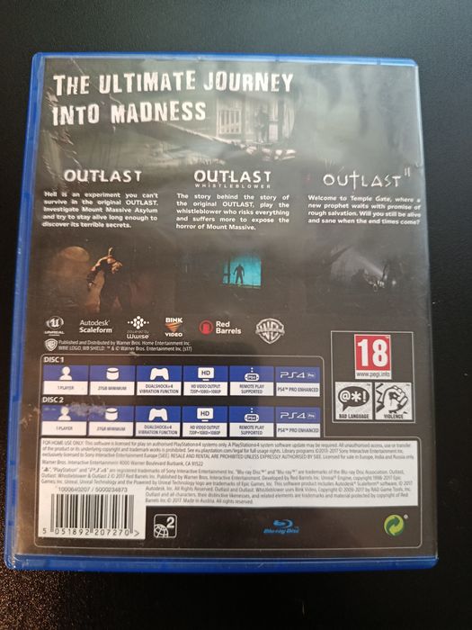 Gra outlast Trinity PS4 wersja PL napisy