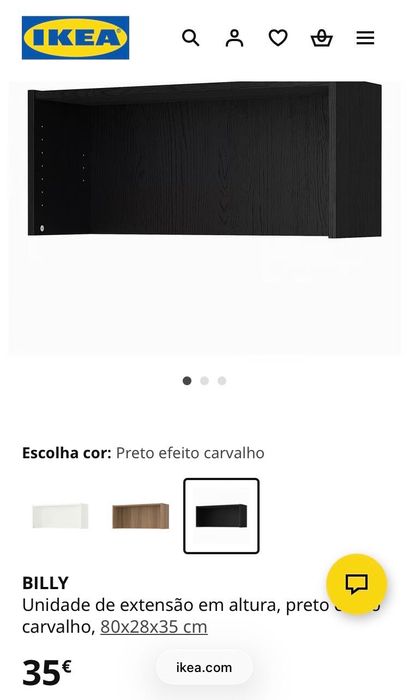 Estantes  em preto castanho com extensão de altura