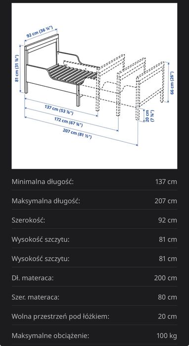 Lożko dzieciece Ikea z dwoma szufladami