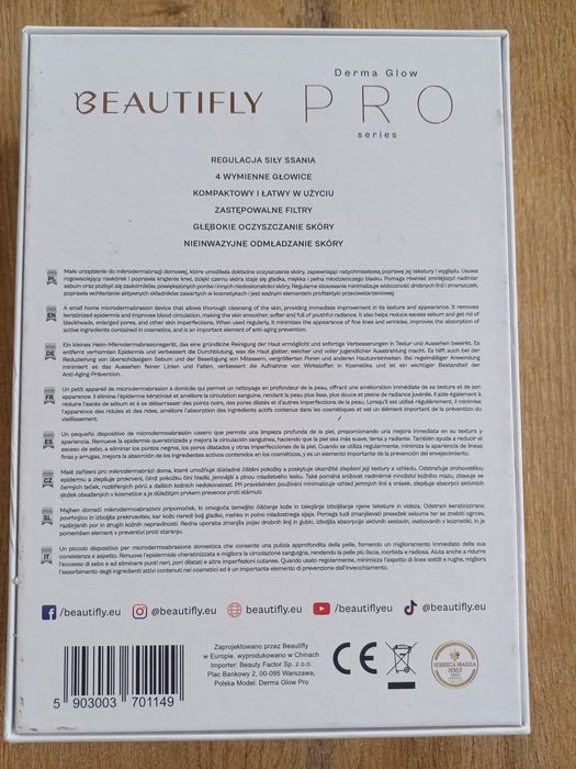 Urządzenie do mikrodermabrazji BEAUTIFLY Derma Glow Pro