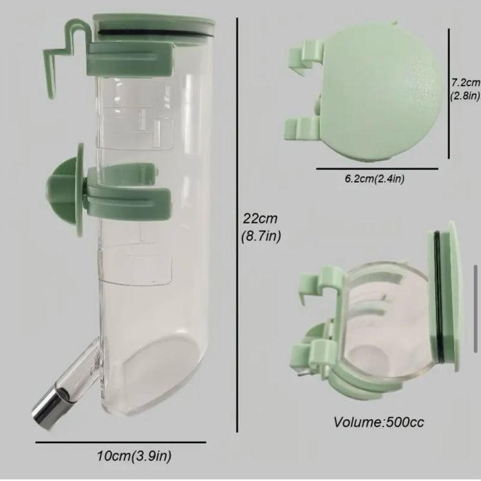 Автоматична поїлка-диспенсер для гризунів та котів 500 мл