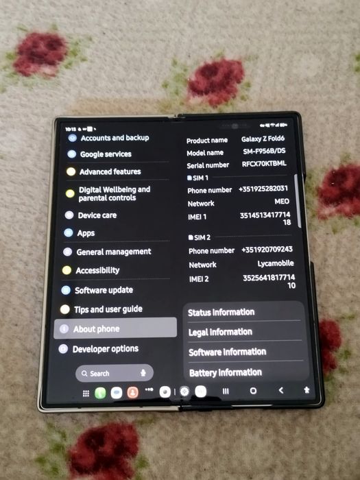 Samsung Galaxy Z Fold 6 Estado Impecável + Capas Extra c/ S Pen + Caixa