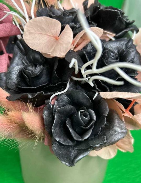 Мильний букет "Чорні троянди" - Елегантність у кожній пелюстці