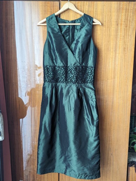 NOWA!!! Zjawiskowa sukienka wieczorowa z tafty z koronką r.36 -