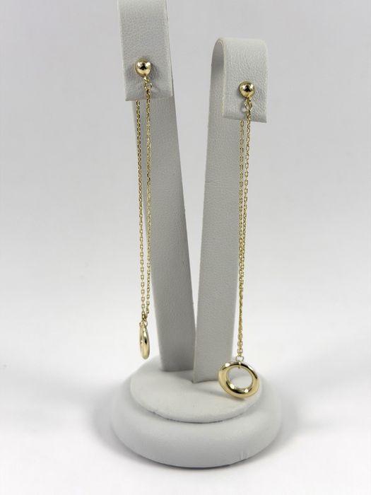 Złote kolczyki 8 cm