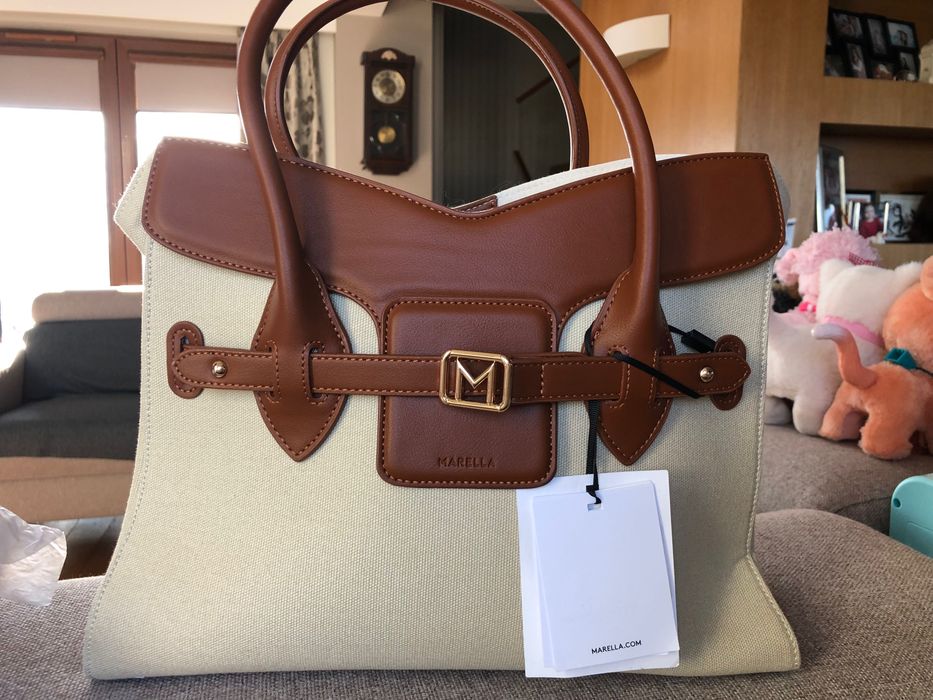 Marella torebka nowa beż camel  z papierową metką okazja