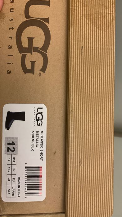 Уггі чоловічі шкіряні чорні UGG