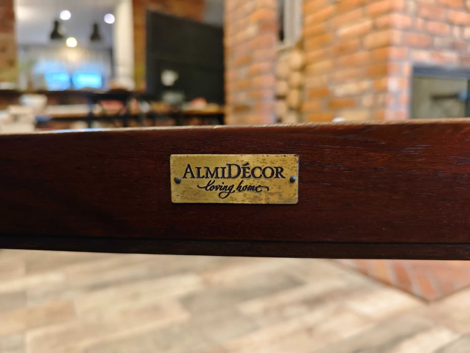 Stół Kolonialny Almi Decor drewno z okuciami 160cmx100cm