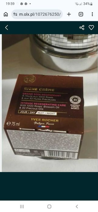 Krem Yves Rocher nowy Riche creme 75 ml