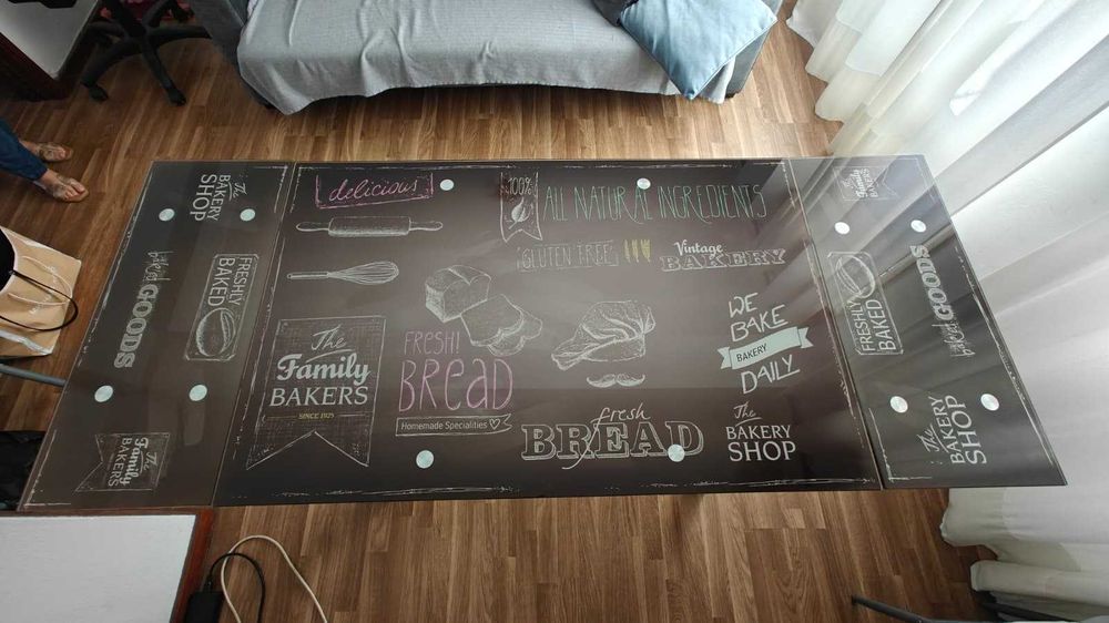 Mesa de Cozinha Ilustrada Pão
