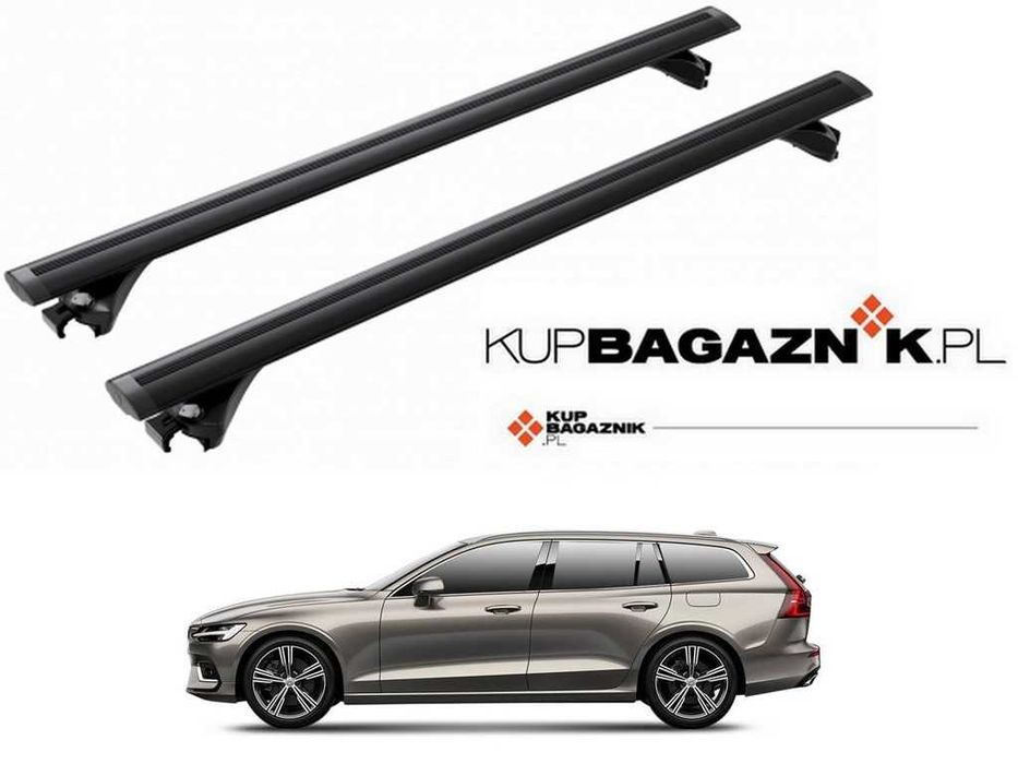 Bagażnik dachowy Volvo V60 kombi 2019 do 2024 bazowy belki relingi