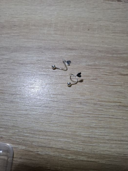 Сережки стерлінгове срібло серце сердечко