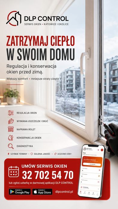 Serwis i naprawa okien PCV oraz rolet  -  DLP Control.