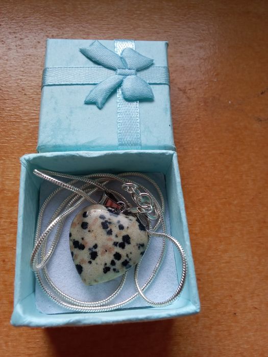 Fio em Prata com Jaspe Dálmata