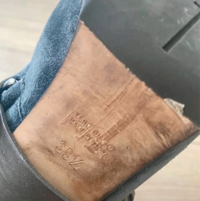 Skórzane  botki na wysokim obcasie Ballin r. 39,5