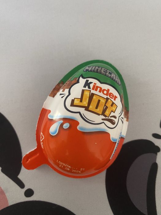 Кіндер майнкрафт золотий куб та голубий