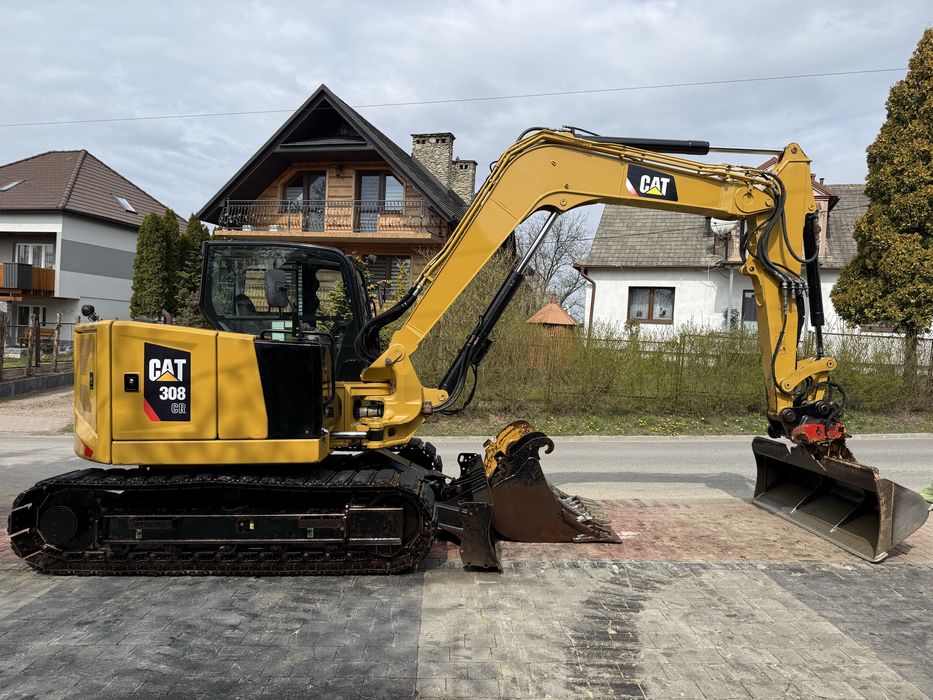 Minikoparka Caterpillar CAT 308 CR 07A z Niemiec 8ton 3400mth nowy model