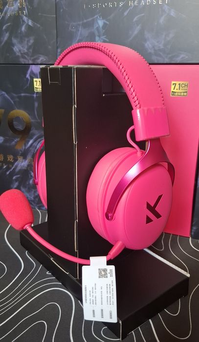 Mchose V9 Pro НОВІ Ігрові навушники White | Pink