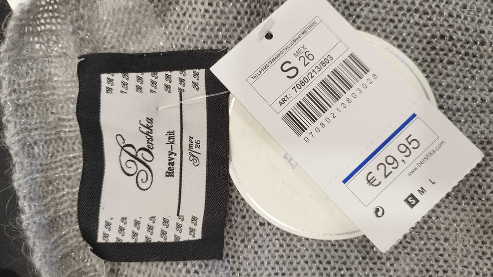 Casaco Curto Cinzento/Prateado