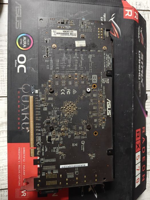 Відеокарта Asus rog strix amd radeon rx 570 4g