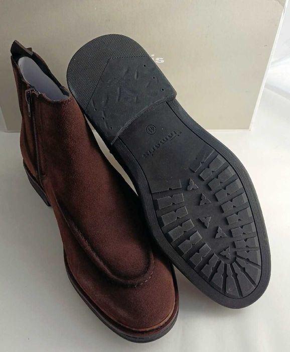 Botki sztyblety z naturalnej skóry Tamaris 41 brązowe czekoladowe