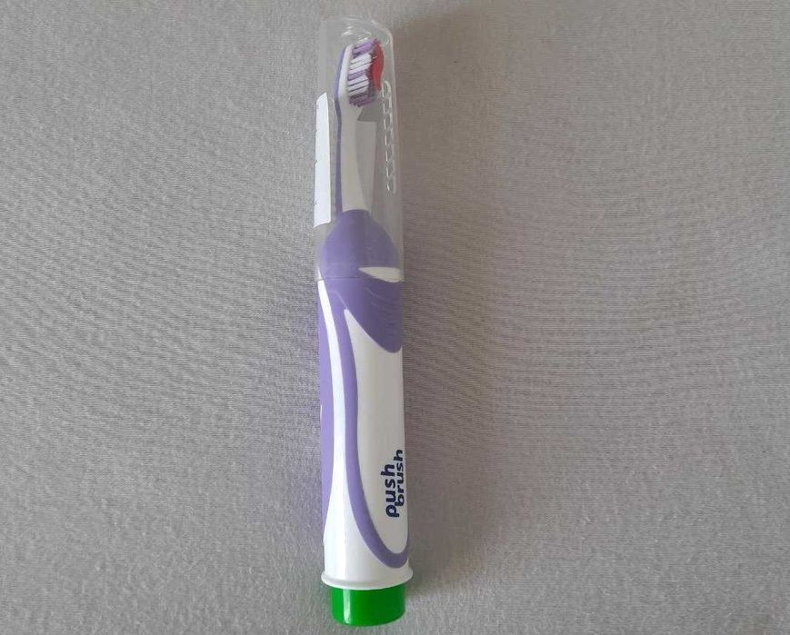 Зубная щетка с пастой 2 в 1 Push Brush для туристов, командировок