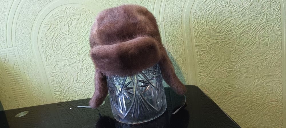 Шапка ушанка цельна норкова