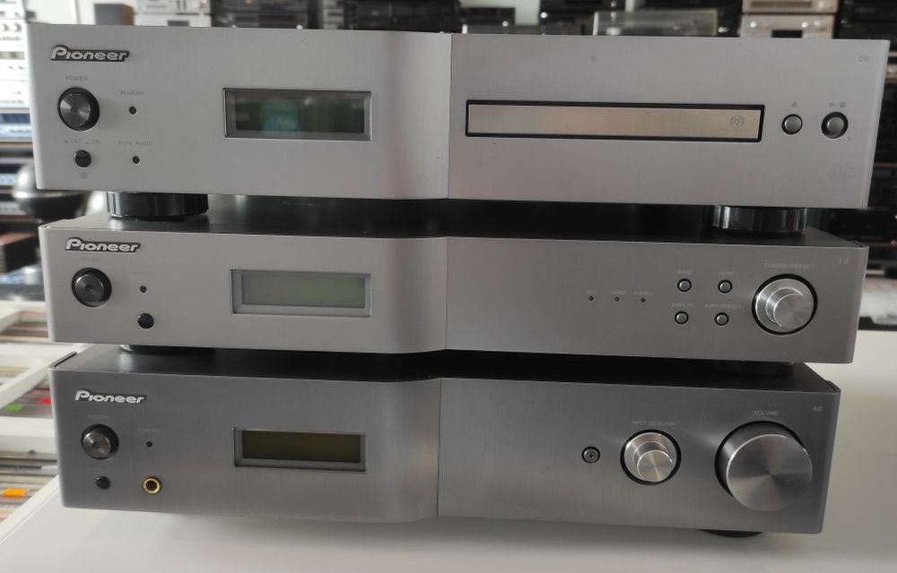 Wieża Pioneer A6 F3 D6 Wzm, Tuner, SACD + 2 Piloty, gwarancja, stan b