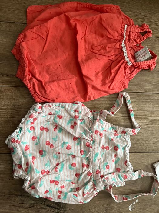 Zestaw rampersow na lato 74