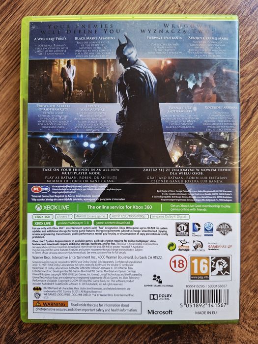 Batman Arkham Origins [PL] XboX 360
