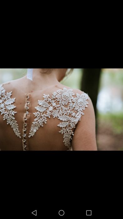 Suknia ślubna 34 akemi gala muślin, na niską osobę