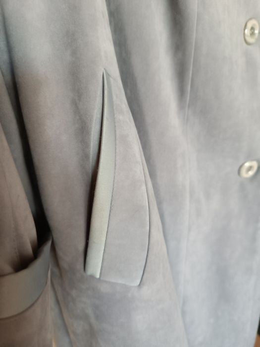 Siwy płaszczyk wiosenno-jesienny..